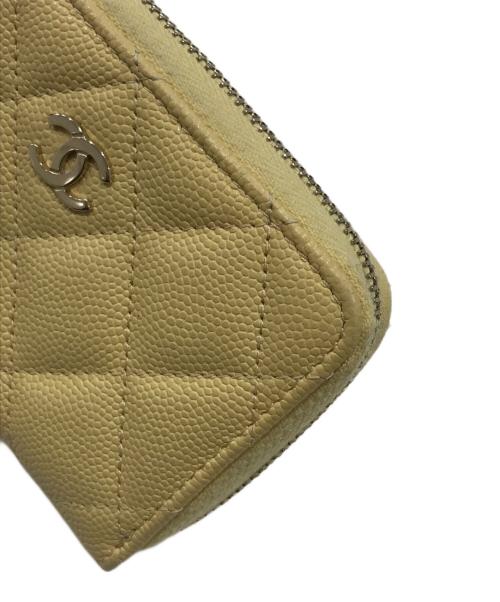 CHANEL（シャネル）CHANEL (シャネル) キャビアスキンコインパース イエローの古着・服飾アイテム
