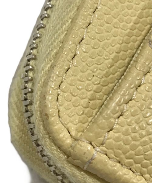 CHANEL（シャネル）CHANEL (シャネル) キャビアスキンコインパース イエローの古着・服飾アイテム