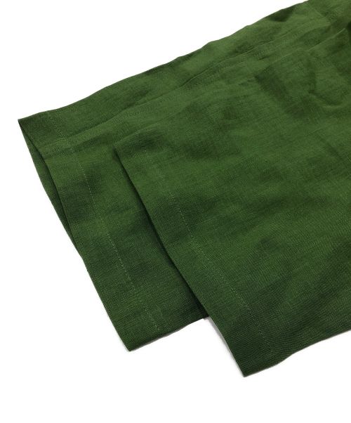 Yohji Yamamoto pour homme（ヨウジヤマモト プールオム）Yohji Yamamoto pour homme (ヨウジヤマモト プールオム) リネンパンツ グリーン サイズ:2の古着・服飾アイテム