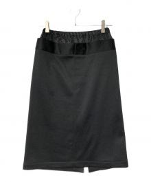 LIMI feu（リミフゥ）の古着「レイヤードデザインスカート」｜ブラック