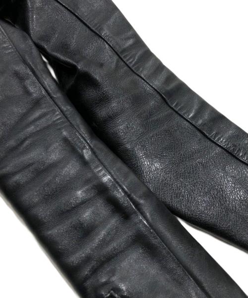 666 LEATHER WEAR（トリプルシックス レザーウェア）666 LEATHER WEAR (666レザーウェア) シングルライダースジャケット ブラック サイズ:34の古着・服飾アイテム