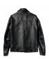 666 LEATHER WEAR (666レザーウェア) シングルライダースジャケット ブラック サイズ:34：29000円