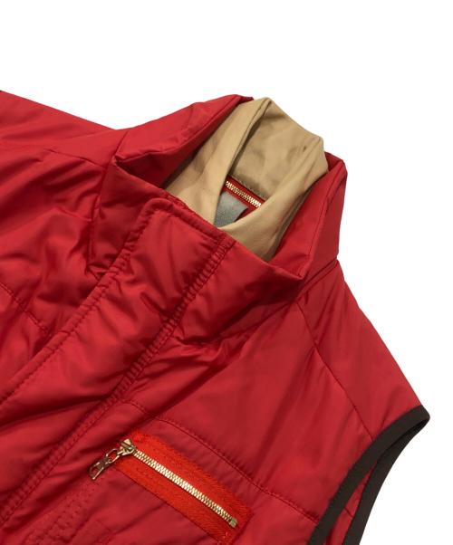 仕立屋 STUDIO GHIBLI（スタジオ ジブリ）仕立屋 STUDIO GHIBLI (スタジオ ジブリ) 襟レザー中綿ベスト レッド サイズ:46の古着・服飾アイテム