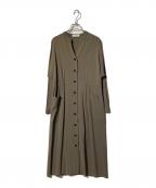 NEMIKAネミカ）の古着「スキッパー シャツ ワンピース」｜ブラウン