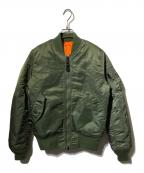 ALPHAアルファ）の古着「MA-1ジャケット」｜オリーブ