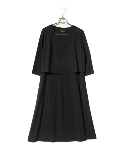 Madame Hiroko（マダム ヒロコ）Madame Hiroko (マダム ヒロコ) N・U・I・T (ニュイ) ブラックフォーマル ウォッシャブル ストレッチアンサンブル ブラック サイズ:11の古着・服飾アイテム