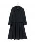 Madame Hiroko（マダム ヒロコ）の古着「ブラックフォーマル ウォッシャブル ストレッチアンサンブル」｜ブラック