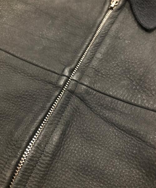 KENZO（ケンゾー）KENZO (ケンゾー) Leather switching knit jacket ブラック サイズ:Fの古着・服飾アイテム