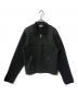 KENZO（ケンゾー）の古着「Leather switching knit jacket」｜ブラック