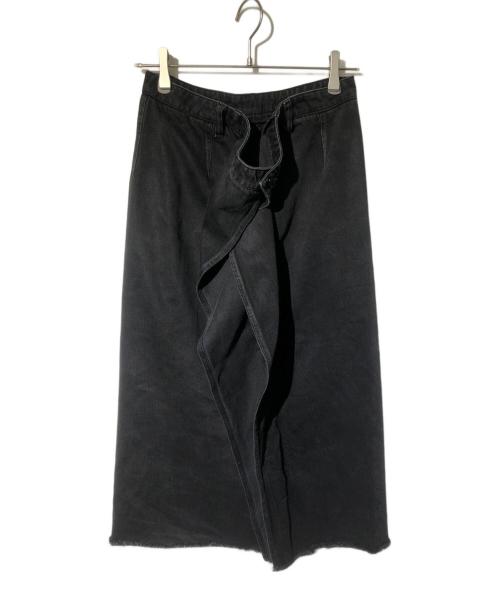 MM6 Maison Margiela（エムエムシックスメゾンマルジェラ）MM6 Maison Margiela (エムエムシックス メゾンマルジェラ) ジャストウォッシュデニムスカートロングスカート ブラック サイズ:40の古着・服飾アイテム