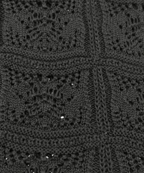 willfully（ウィルフリー）willfully (ウィルフリー) ニット半袖カーディガン ブラック サイズ:Freeの古着・服飾アイテム