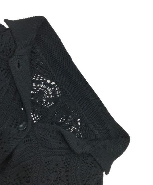 willfully（ウィルフリー）willfully (ウィルフリー) ニット半袖カーディガン ブラック サイズ:Freeの古着・服飾アイテム