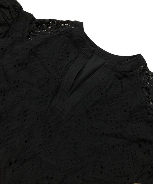 willfully（ウィルフリー）willfully (ウィルフリー) patchwork cotton lace kaftan OP ブラック サイズ:FREEの古着・服飾アイテム