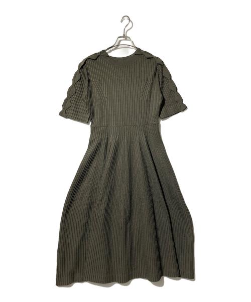 CELFORD（セルフォード）CELFORD (セルフォード) ダイヤショルダーニットワンピ オリーブ サイズ:38の古着・服飾アイテム