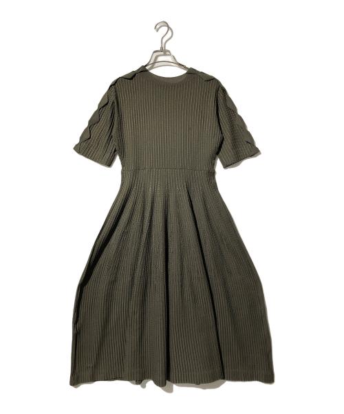 CELFORD（セルフォード）CELFORD (セルフォード) ダイヤショルダーニットワンピ オリーブ サイズ:38の古着・服飾アイテム