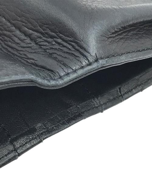 YOHJI YAMAMOTO（ヨウジヤマモト）YOHJI YAMAMOTO (ヨウジヤマモト) discord (ディスコード) がま口レザーウォレット ブラックの古着・服飾アイテム