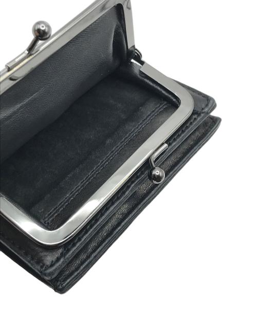 YOHJI YAMAMOTO（ヨウジヤマモト）YOHJI YAMAMOTO (ヨウジヤマモト) discord (ディスコード) がま口レザーウォレット ブラックの古着・服飾アイテム