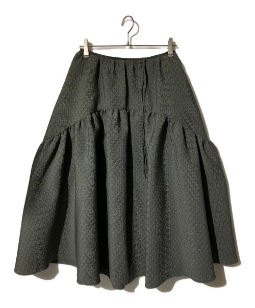 Bluelea（ブルレア）Bluelea (ブルレア) Jacquard skirt カーキ サイズ:38の古着・服飾アイテム