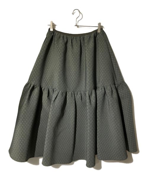 Bluelea（ブルレア）Bluelea (ブルレア) Jacquard skirt カーキ サイズ:38の古着・服飾アイテム