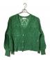 Mame Kurogouchi（マメクロゴウチ）の古着「Botanical Pattern Knitted Lame Cardigan」｜グリーン