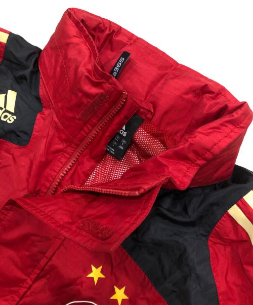 adidas（アディダス）adidas (アディダス) ナイロンジャケット レッド サイズ:Lの古着・服飾アイテム