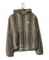 stussy（ステューシー）の古着「Stripe Sherpa Hoodie」｜グリーン×ベージュ