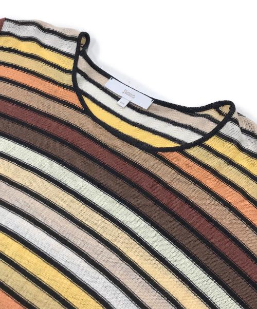 HERNO（ヘルノ）HERNO (ヘルノ) ボーダーコットンニット マルチカラー サイズ:44の古着・服飾アイテム