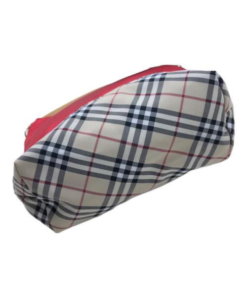 BURBERRY（バーバリー）BURBERRY (バーバリー) ノバチェック巾着ポーチ ブラウンの古着・服飾アイテム