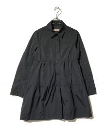 RED VALENTINO（レッドヴァレンティノ）の古着「ナイロンミドルコート」｜ブラック×イエロー