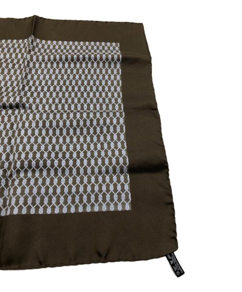 HERMES（エルメス）HERMES (エルメス) スカーフ ブルー×ブラウンの古着・服飾アイテム