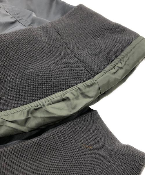 sacai（サカイ）sacai (サカイ) NYLON TWILL MIX WOOL KNIT BLOUSON グレー サイズ:2の古着・服飾アイテム