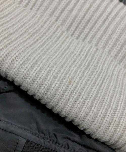 sacai（サカイ）sacai (サカイ) NYLON TWILL MIX WOOL KNIT BLOUSON グレー サイズ:2の古着・服飾アイテム