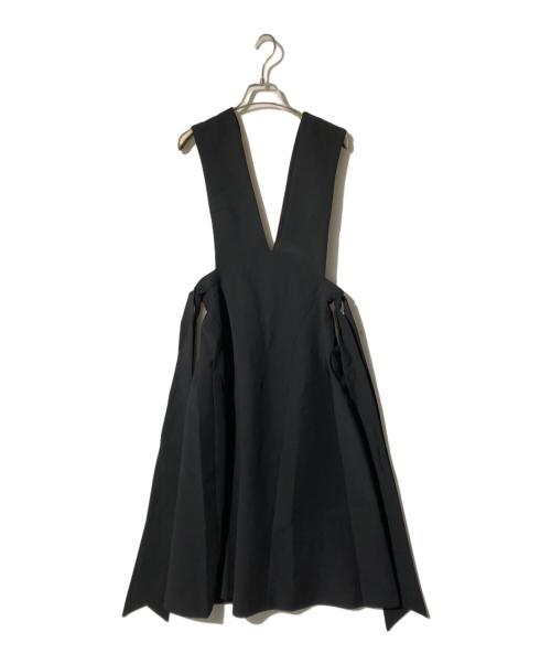 Aveniretoile（アベニールエトワール）Aveniretoile (アベニールエトワール) サイドリボンジャンパースカート ブラック サイズ:36の古着・服飾アイテム