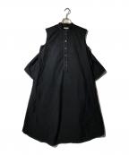 YORIヨリ）の古着「バックフレアワンピース」｜ブラック