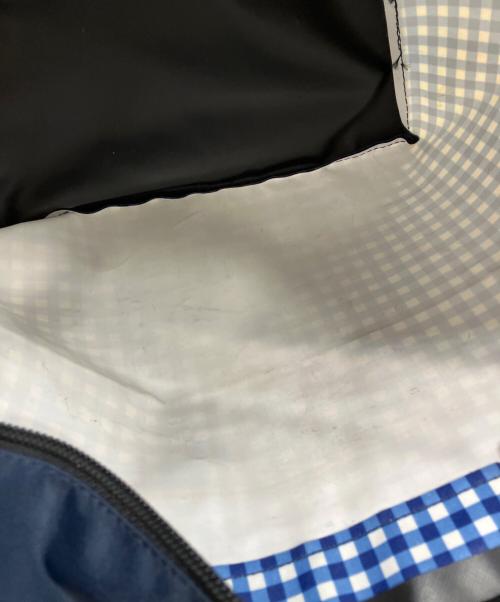 Herve Chapelier（エルベシャプリエ）Herve Chapelier (エルベシャプリエ) 舟形チェックトートバッグ ブルーの古着・服飾アイテム