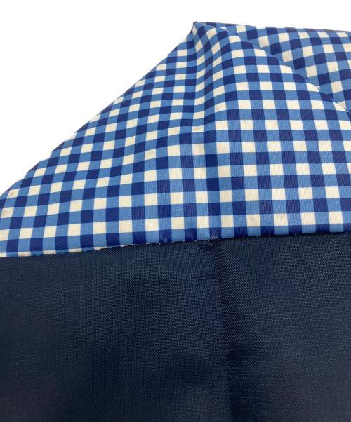 Herve Chapelier（エルベシャプリエ）Herve Chapelier (エルベシャプリエ) 舟形チェックトートバッグ ブルーの古着・服飾アイテム