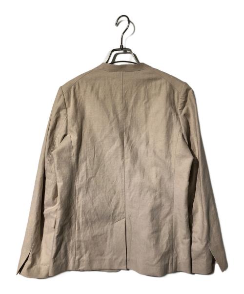 FRAMeWORK（フレームワーク）FRAMeWORK (フレームワーク) 綿麻キャンバスノーカラージャケット アイボリー サイズ:36の古着・服飾アイテム