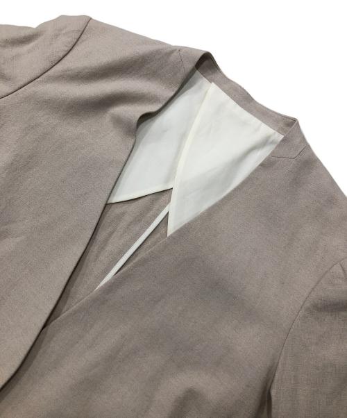 FRAMeWORK（フレームワーク）FRAMeWORK (フレームワーク) 綿麻キャンバスノーカラージャケット アイボリー サイズ:36の古着・服飾アイテム