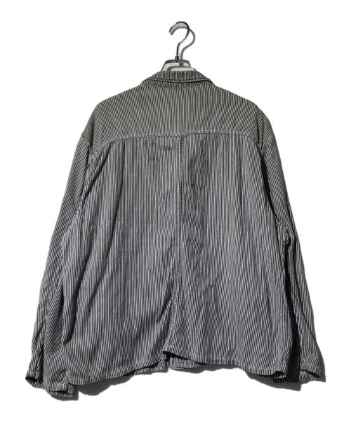 MARITHE+FRANCOIS GIRBAUD（マリテフランソワジルボー）MARITHE+FRANCOIS GIRBAUD (マリテフランソワジルボー) ヴィンテージダブルジャケット インディゴ×アイボリー サイズ:48の古着・服飾アイテム