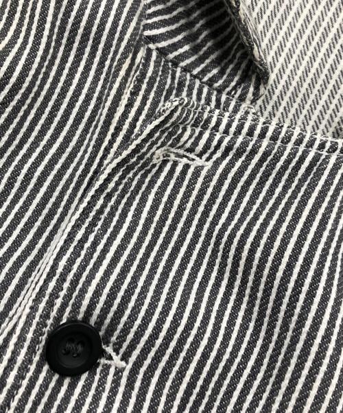 MARITHE+FRANCOIS GIRBAUD（マリテフランソワジルボー）MARITHE+FRANCOIS GIRBAUD (マリテフランソワジルボー) ヴィンテージダブルジャケット インディゴ×アイボリー サイズ:48の古着・服飾アイテム