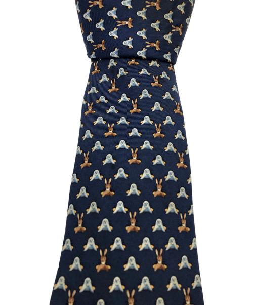 HERMES（エルメス）HERMES (エルメス) ネクタイ ネイビー サイズ:ＦＲＥＥの古着・服飾アイテム