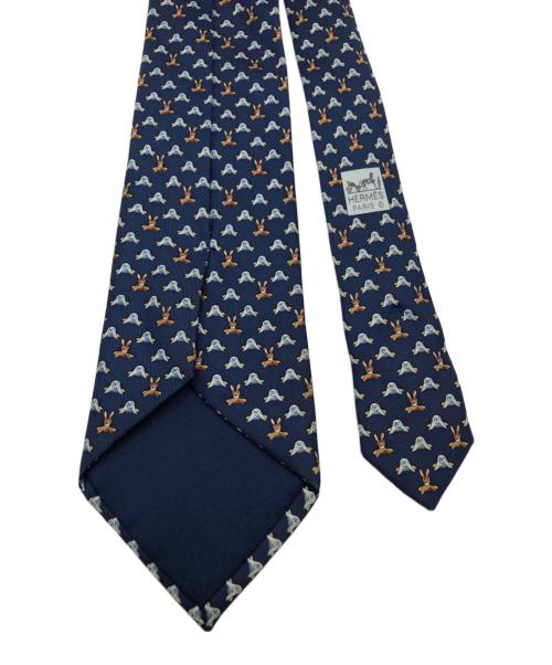 HERMES（エルメス）HERMES (エルメス) ネクタイ ネイビー サイズ:ＦＲＥＥの古着・服飾アイテム