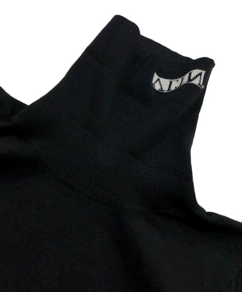 VALENTINO（ヴァレンティノ）VALENTINO (ヴァレンティノ) 半袖タートルニット ブラック サイズ:Sの古着・服飾アイテム