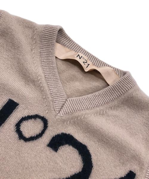 N°21（ヌメロヴェントゥーノ）N°21 (ヌメロヴェントゥーロ) ニットベスト ピンク サイズ:36の古着・服飾アイテム