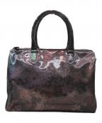 Jean Paul GAULTIERジャンポールゴルチェ）の古着「Vサイバーミニボストンバッグ」｜パープル×オリーブ