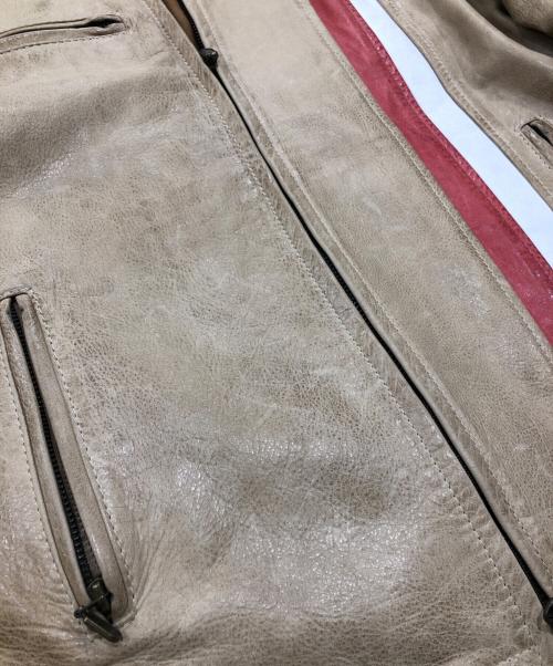 BELSTAFF（ベルスタッフ）BELSTAFF (ベルスタッフ) レザーライダースジャケット ベージュ サイズ:ｓの古着・服飾アイテム