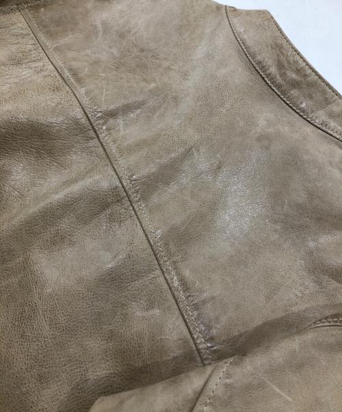 BELSTAFF（ベルスタッフ）BELSTAFF (ベルスタッフ) レザーライダースジャケット ベージュ サイズ:ｓの古着・服飾アイテム