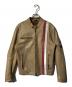 BELSTAFF（ベルスタッフ）の古着「レザーライダースジャケット」｜ベージュ
