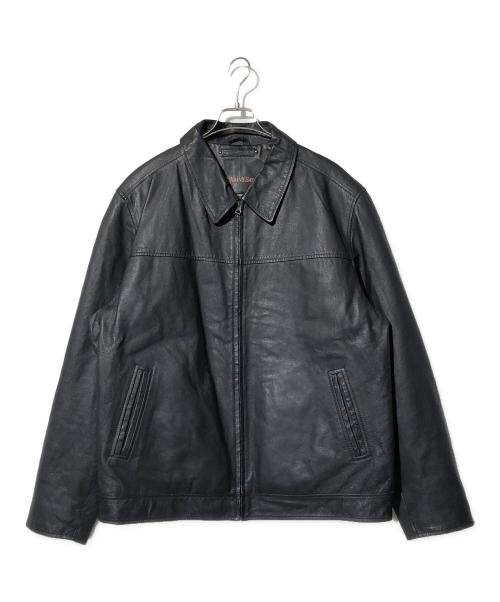 ST JOHN'S BAY（セントジョンズベイ）ST JOHN'S BAY (セントジョンズベイ) レザージャケット ブラック サイズ:XLの古着・服飾アイテム