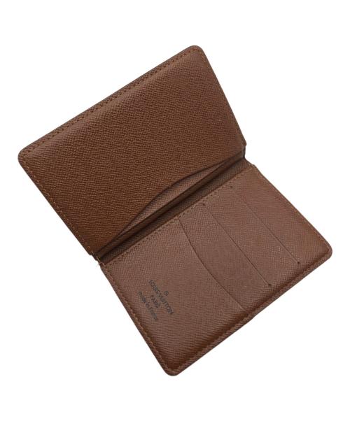 LOUIS VUITTON（ルイ ヴィトン）LOUIS VUITTON (ルイ ヴィトン) 名刺入れ/オーガナイザードゥポッシュ カードケース ブラウンの古着・服飾アイテム